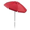 Pure Garden Beach Umbrella with 360 Degree Tilt, 7 Ft, Red 50-LG1093